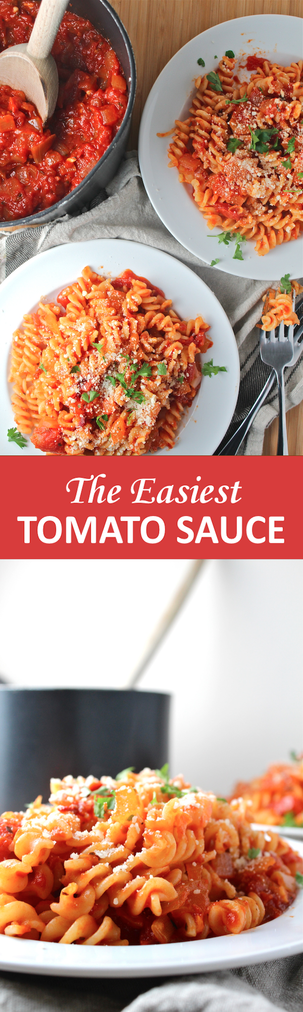 This Easy Tomato Sauce is so simple to prepare and incredibly versatile - a staple in my kitchen! | The Millennial Cook #dinner #easydinner #tomatosauce #italian