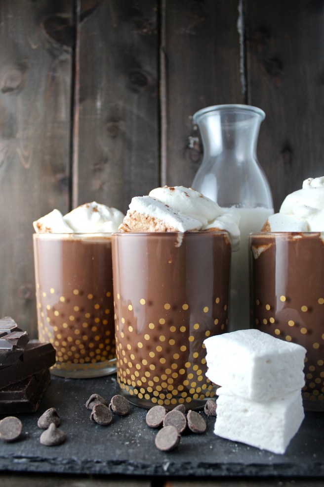 This Easy Homemade Hot Chocolate is rich, creamy, sweet, and loaded with chocolate! | The Millennial Cook #winterrecipe #hotchocolate #chocolate