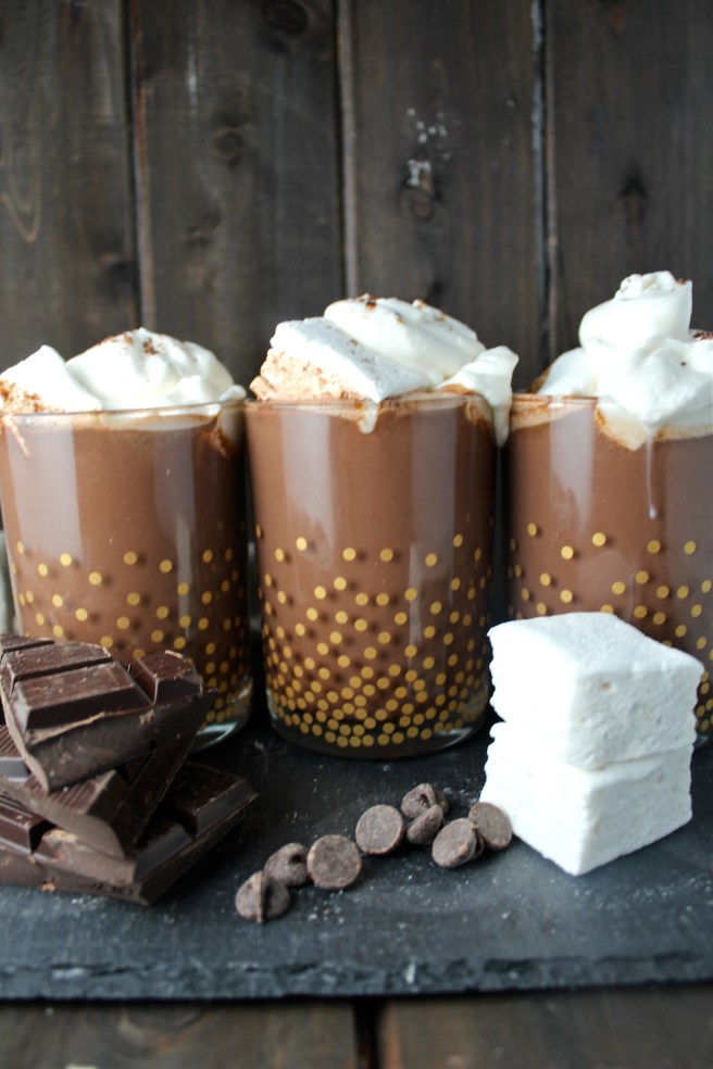 This Easy Homemade Hot Chocolate is rich, creamy, sweet, and loaded with chocolate! | The Millennial Cook #winterrecipe #hotchocolate #chocolate