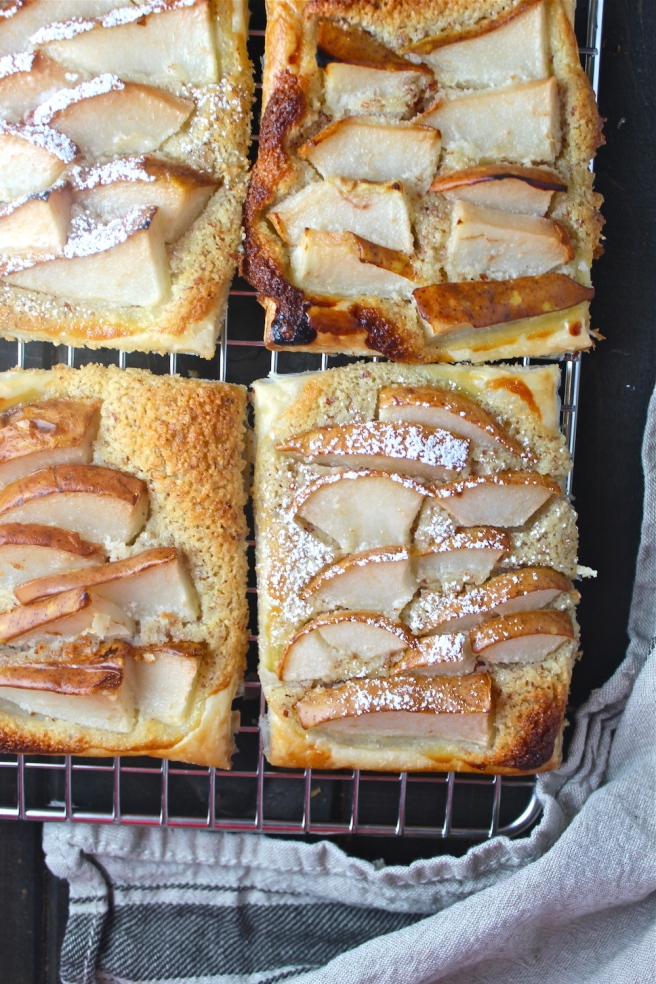 These Pear Frangipane Tarts are delicious, easy, and so, so elegant! | The Millennial Cook #fallrecipe #pear #almond #tart