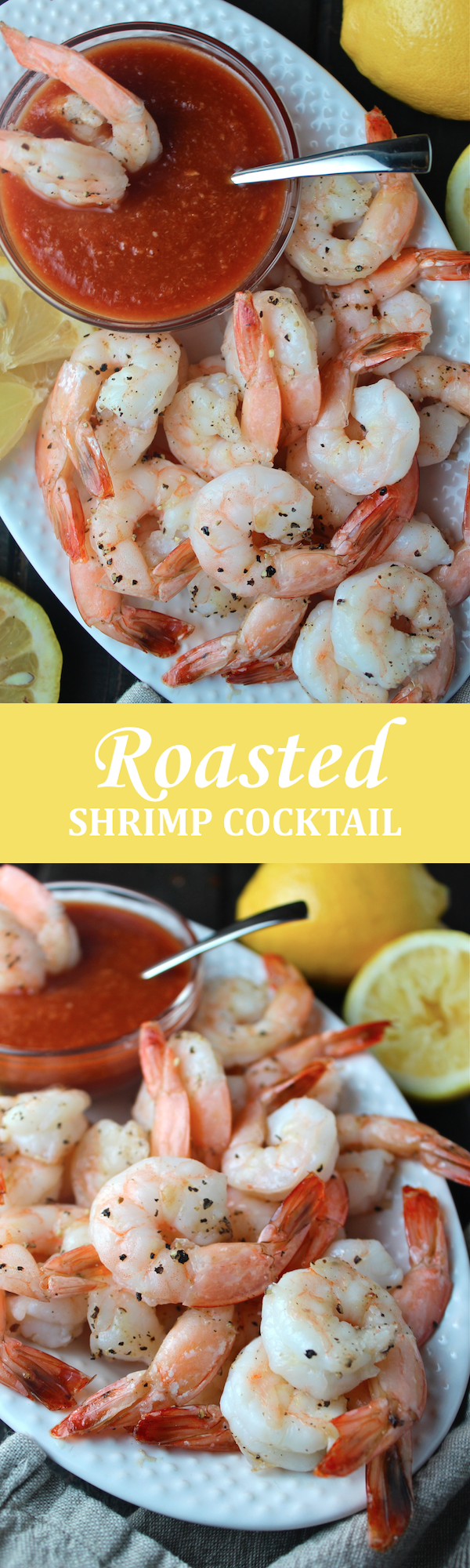 This Roasted Shrimp Cocktail is an elegant and delicious take on the party favorite! | The Millennial Cook #shrimp #shrimpcocktail #appetizer