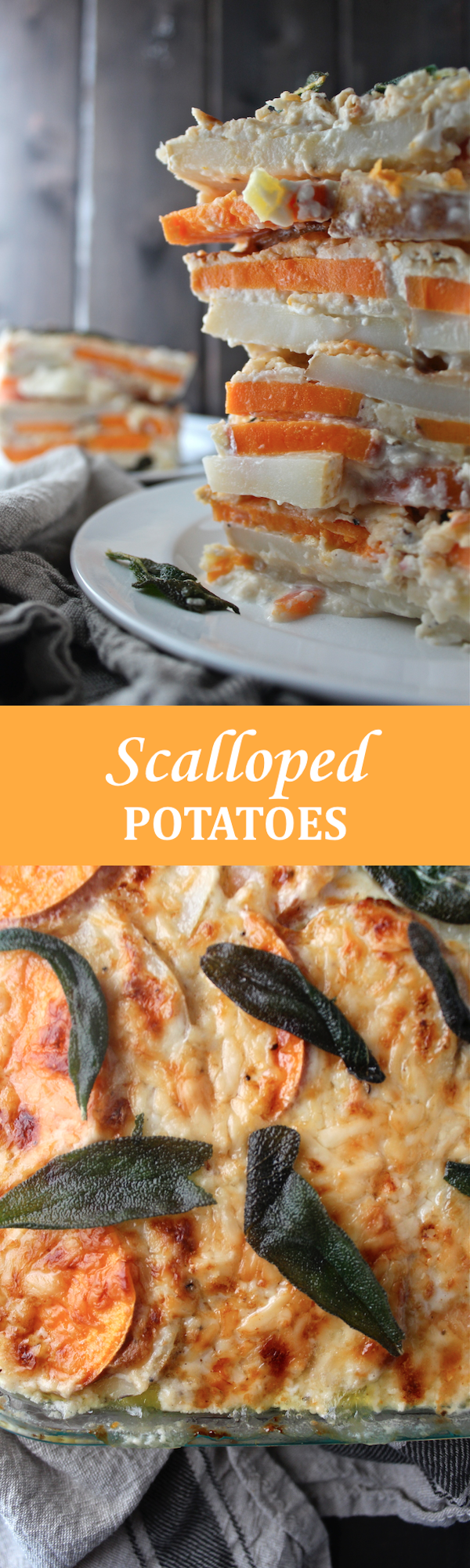 These Scalloped Potatoes are loaded with cheddar cheese and an amazingly rich and creamy sauce! | The Millennial Cook #winterrecipe #potatoes #scallopedpotatoes #sidedish