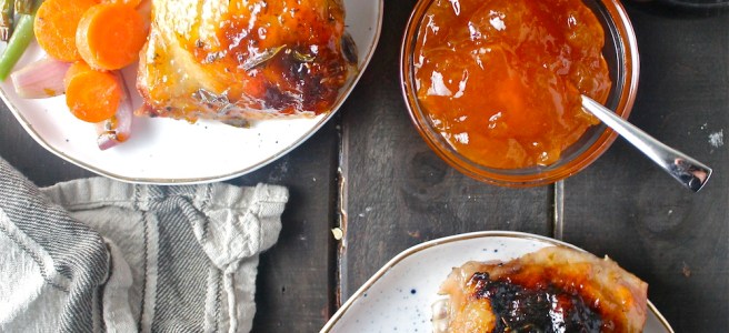 This Roasted Apricot Chicken is an easy one-pan meal featuring the most delicious sweet and savory apricot glaze! | The Millennial Cook #chicken #roastedchicken #apricot #onepan