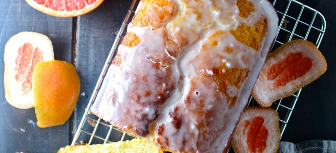 This Grapefruit Yogurt Pound Cake is so rich, sweet, and tart - the perfect rustic homemade dessert! | The Millennial Cook #winterrecipe #poundcake #grapefruit #citrus