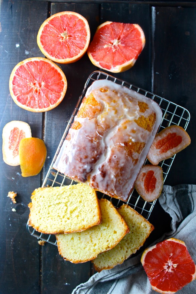 This Grapefruit Yogurt Pound Cake is so rich, sweet, and tart - the perfect rustic homemade dessert! | The Millennial Cook #winterrecipe #poundcake #grapefruit #citrus