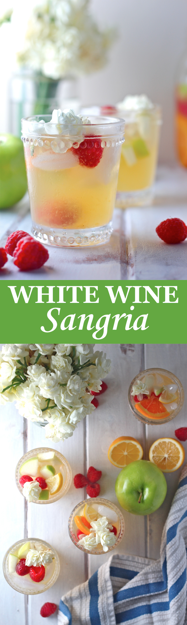 This White Wine Sangria is light, refreshing, and fruity - so perfect for summer! | The Millennial Cook #drink #cocktail #wine #whitewine #sangria