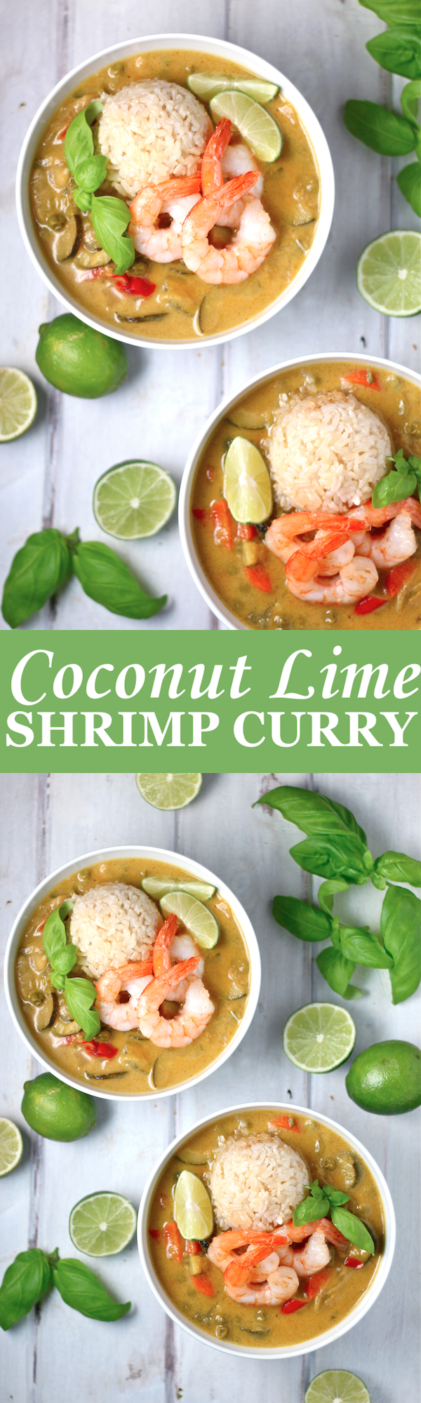 This Coconut Lime Shrimp Curry is light and flavorful, with a tart and creamy green curry sauce! | The Millennial Cook #thai #curry #greencurry #shrimp #coconut #lime