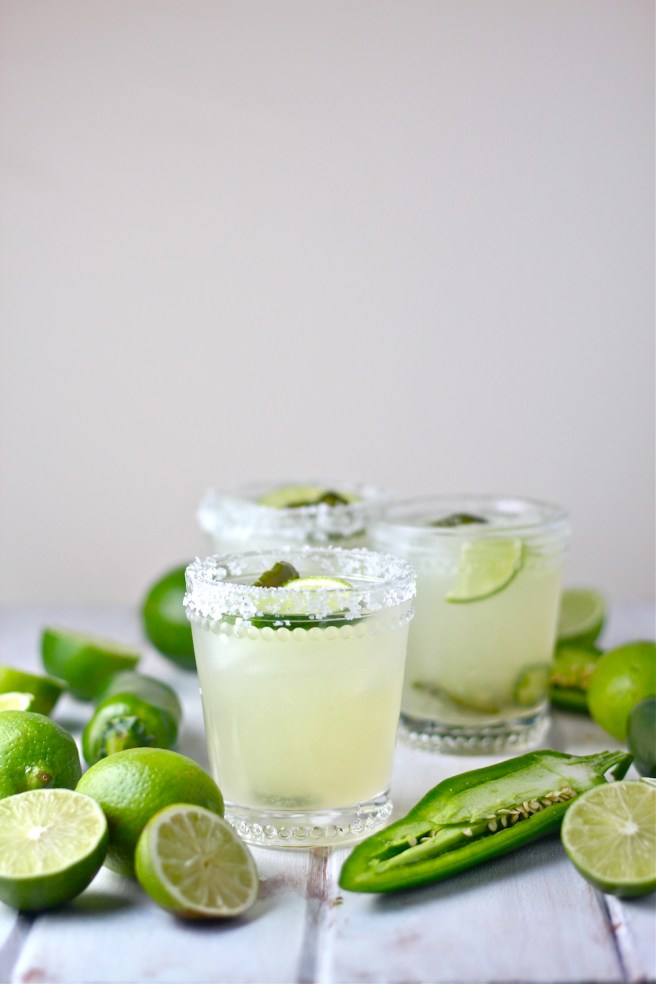 These Jalapeño Margaritas are sweet, spicy, tart, and icy! | The Millennial Cook #drinks #cocktails #margarita #lime #jalapeno