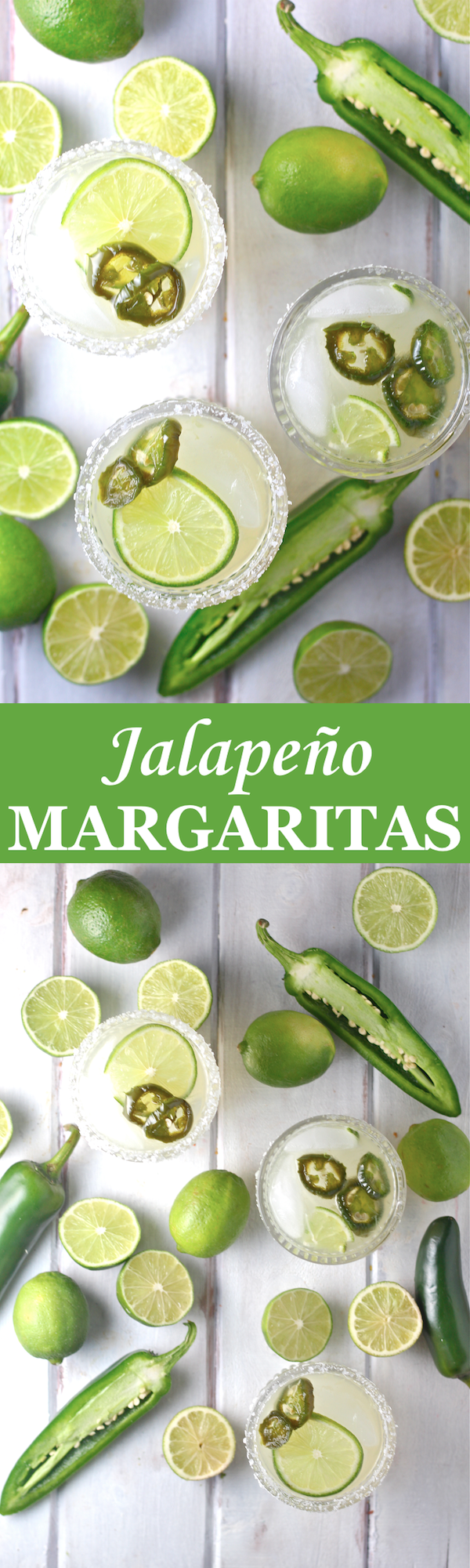 These Jalapeño Margaritas are sweet, spicy, tart, and icy! | The Millennial Cook #drinks #cocktails #margarita #lime #jalapeno