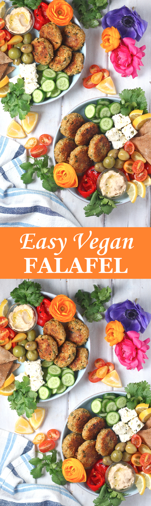 These Easy Vegan Falafel are loaded with hearty chickpeas, nutty sesame seeds, and plenty of flavorful spices! | The Millennial Cook #vegetarian #vegan #falafel #chickpeas