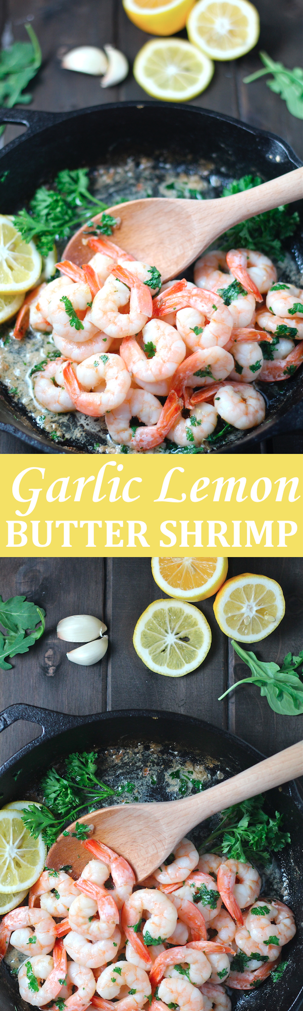 This Garlic Lemon Butter Shrimp is a simple yet decadent ten minute dinner! | The Millennial Cook #shrimp #seafood #garlic #lemon